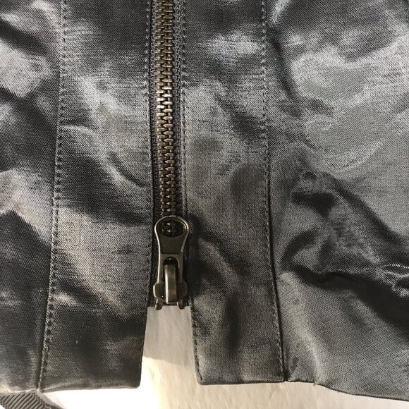 Vintage Y2K Bebe Skirt Womens 10 Metallic Ruched Rave Club Disco McBling Party - Picture 10 of 16